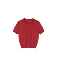 tiny&Kelly【巴黎夏日】法式16S精梳棉肤感毛针织开衫