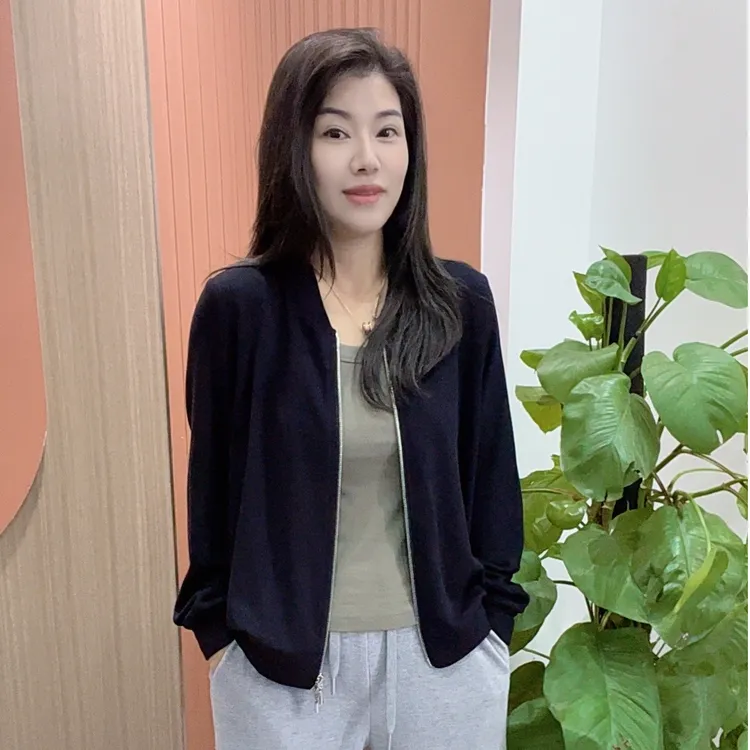 怡特美【澳绒棒球服】秋冬季休闲百搭加厚夹克长袖开衫拉链外套5209