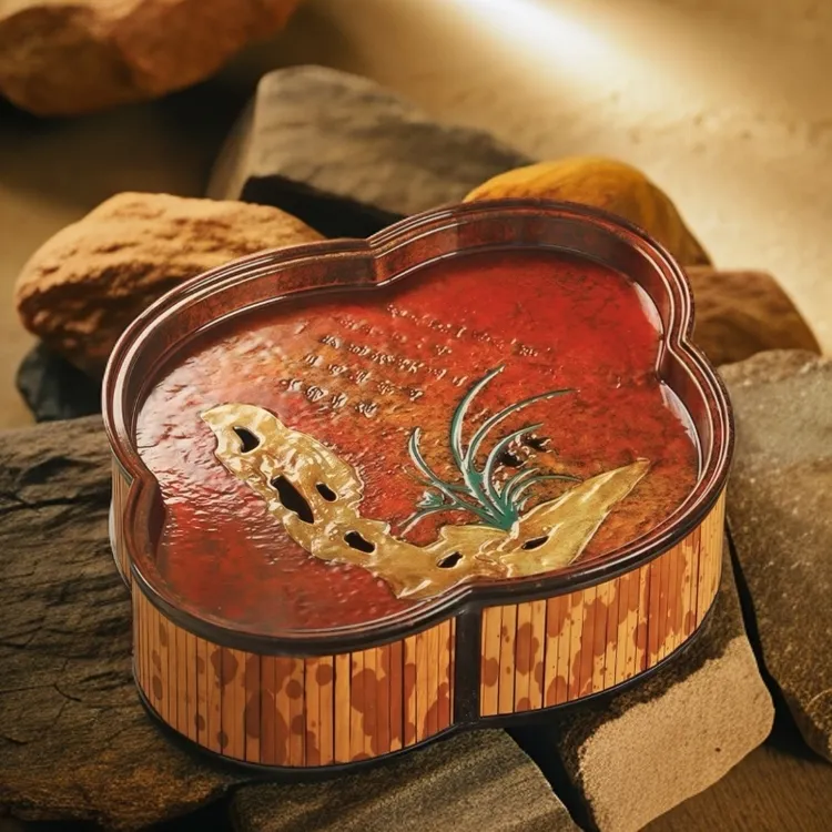 古篱壶承梅妃竹大漆海棠干泡台茶盘储水底座壶托茶承茶壶置物架