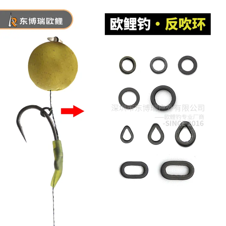 50个欧鲤式反底钓组罗尼钓组钓法反吹钩尖小铁环配件圆铁环薄片