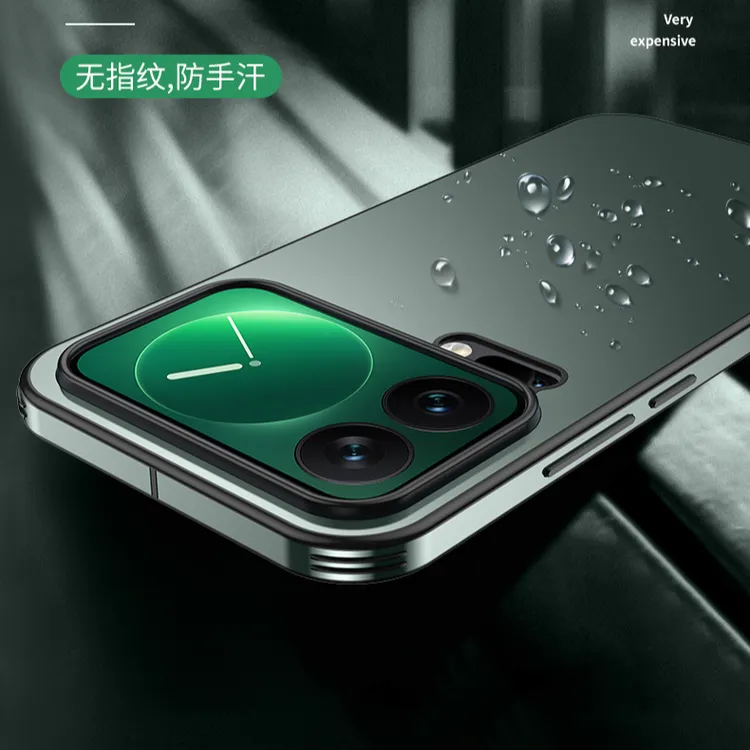 适用小米17/Promax手机磨砂全包防摔带磁吸镜头旋转双支架手机壳