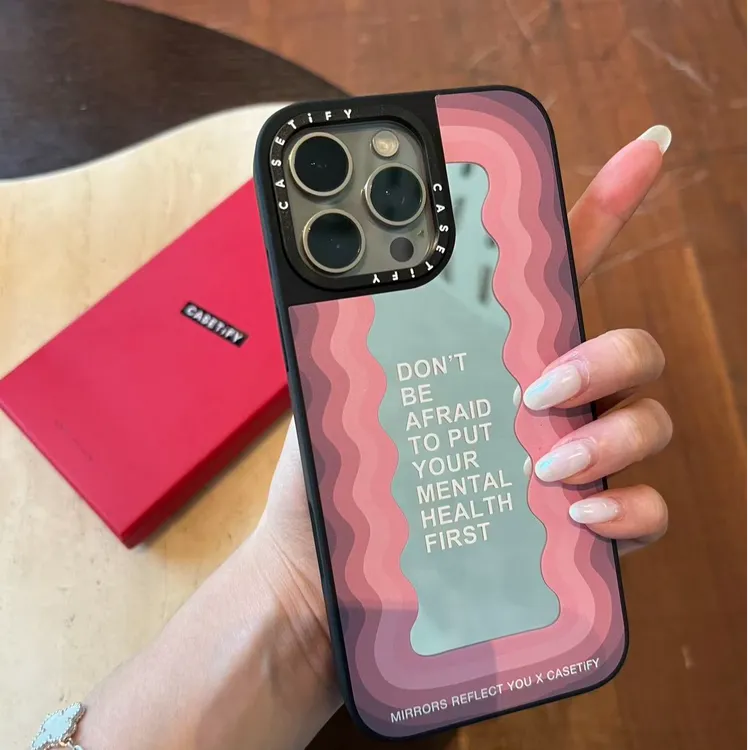 镜面不要害怕适用于17promax/air手机壳情侣苹果全包防摔/16/1514