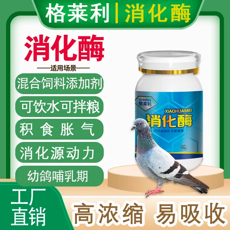 【格莱利】消化酶赛鸽肉鸽种鸽鹦鹉幼鸽添加剂助消专用用品营养品