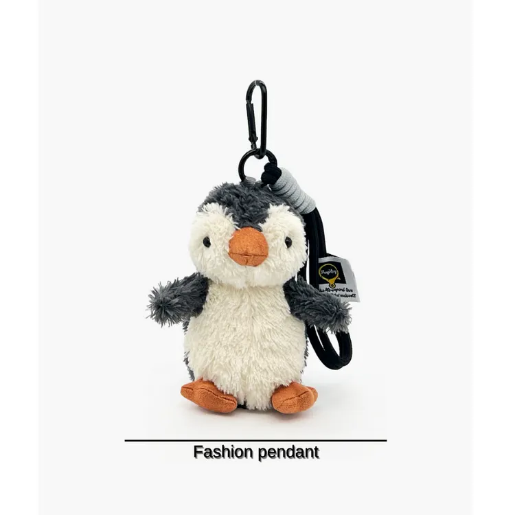 卡通可爱毛绒小企鹅公仔包包挂件高级感车钥匙扣书包背包挂饰礼物