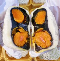 老广荣常温冰皮米月饼双黄黑豆沙广式中秋月饼新鲜美味豆沙细腻