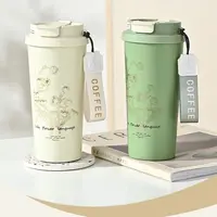 316不锈钢陶瓷釉内胆550ml铃兰咖啡杯保温杯