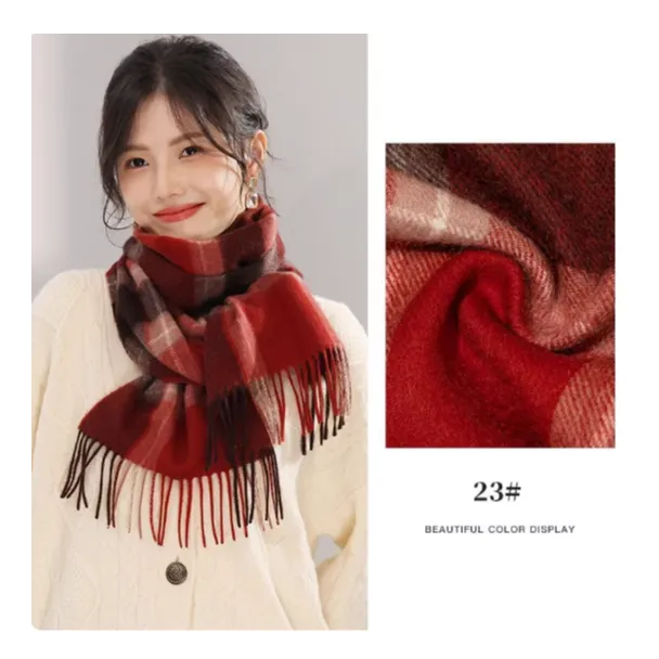 达芬奇密码2025新款绵羊毛秋冬季本命年情侣保暖加厚围脖送礼盒