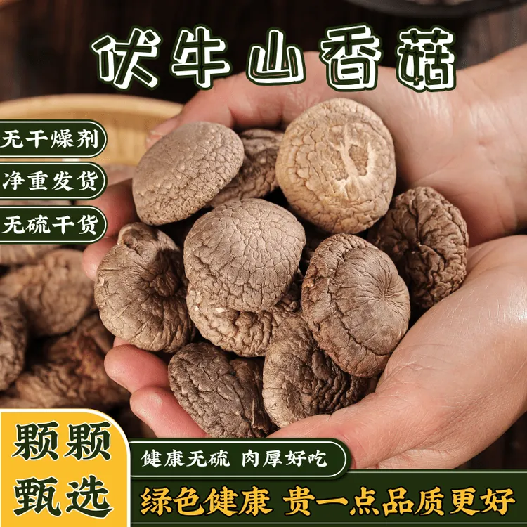 伏牛山香菇干货500g新货下山肉厚无根菌菇250g农家特产新鲜净重