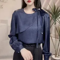 2025秋季轻奢衬衫女长袖设计感百搭女士上衣显瘦时尚休闲气质衬衣