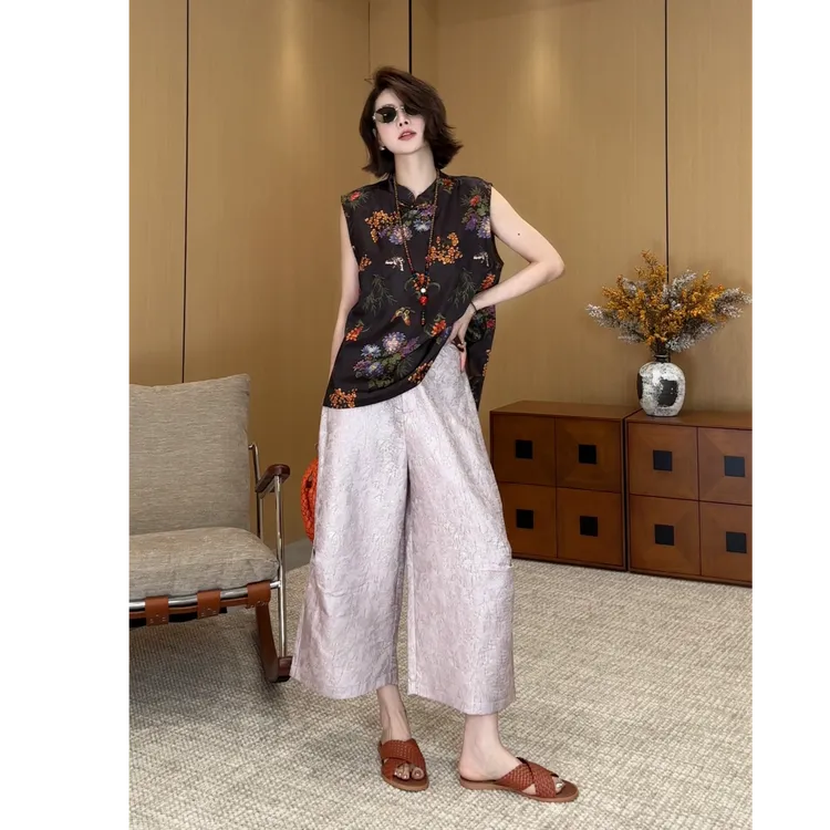 YYOUHAN 2025新款【花想容】新中式国风花团锦簇立领上衣 2506C3224