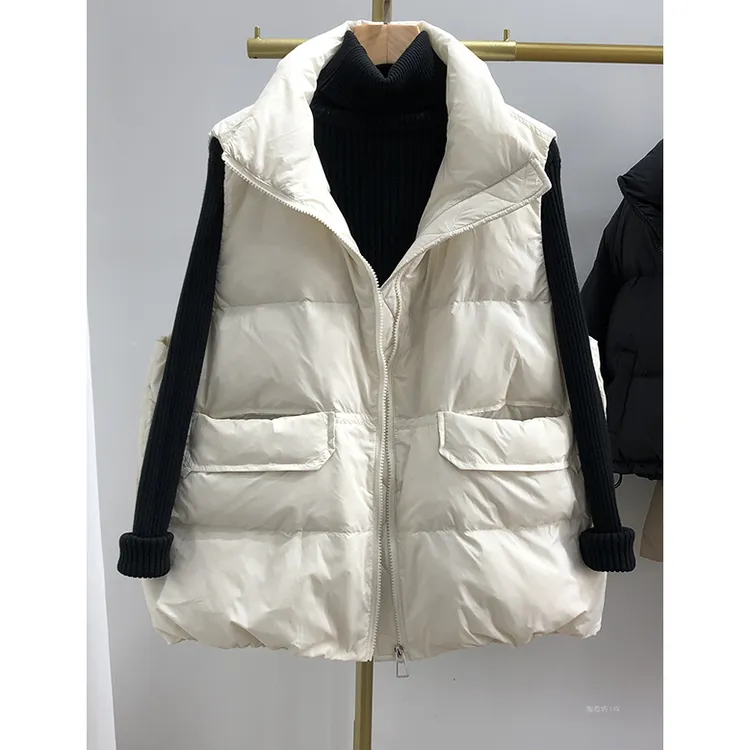 黑色夹棉保暖马甲女款外穿2025秋冬新款洋气无袖坎肩背心新款马甲