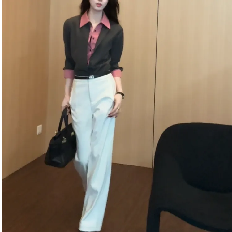 【白玉映沙】高级感时尚气质百搭显瘦厚款裤子ZKK1185款