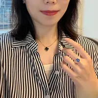 1491项链750黄金18k玫瑰金镶钻锁骨链