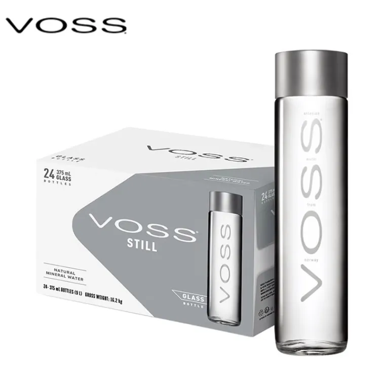 【整箱】挪威进口玻璃瓶800ml芙丝voss矿泉水高端矿泉水气泡水D