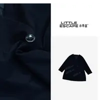 小乖逃大气黑色棉服菱格内里V领中长款棉服单颗扣子宽松N95207