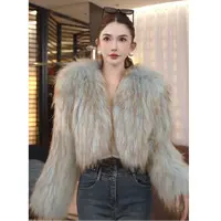 GUIDI GUDI【面子来了】气质贵妇时尚毛毛长袖外套