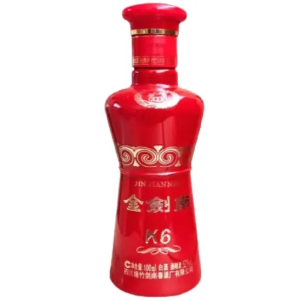 剑南春金剑南K6小酒 浓香型白酒 纯粮食酒 自饮收藏摆柜52度100ml