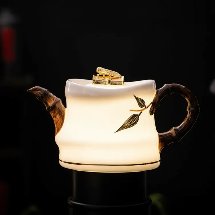 【李辉熠大师】高档羊脂玉瓷泡茶器新款壶家用泡茶壶陶瓷茶具大气茶商品图