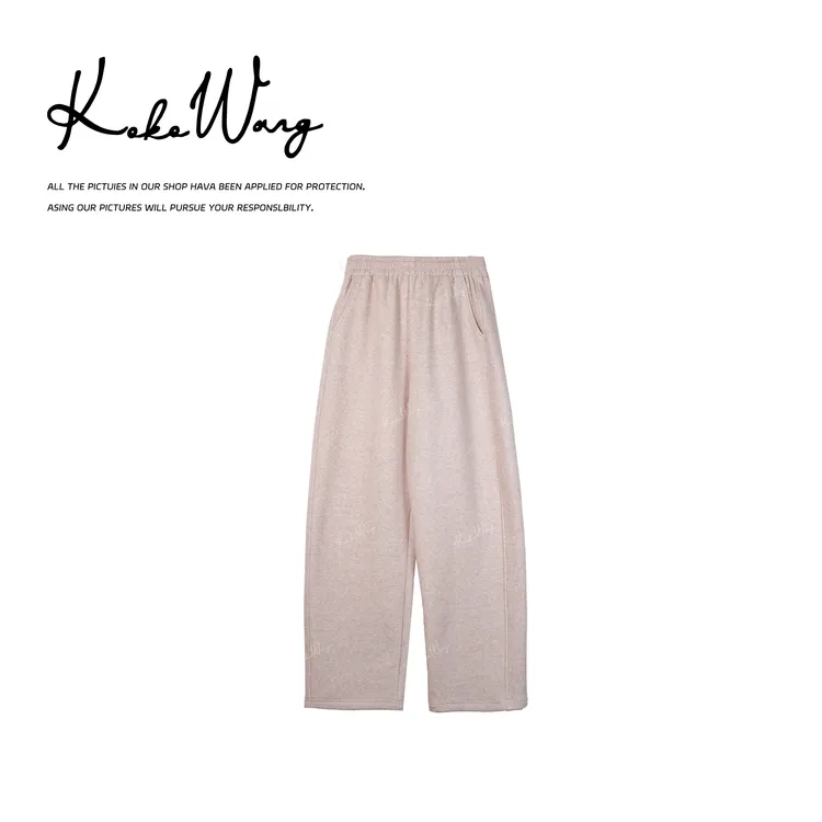 KOKO WANG秋冬高腰立体剪裁时尚加厚卫裤休闲裤 N2445L05K43