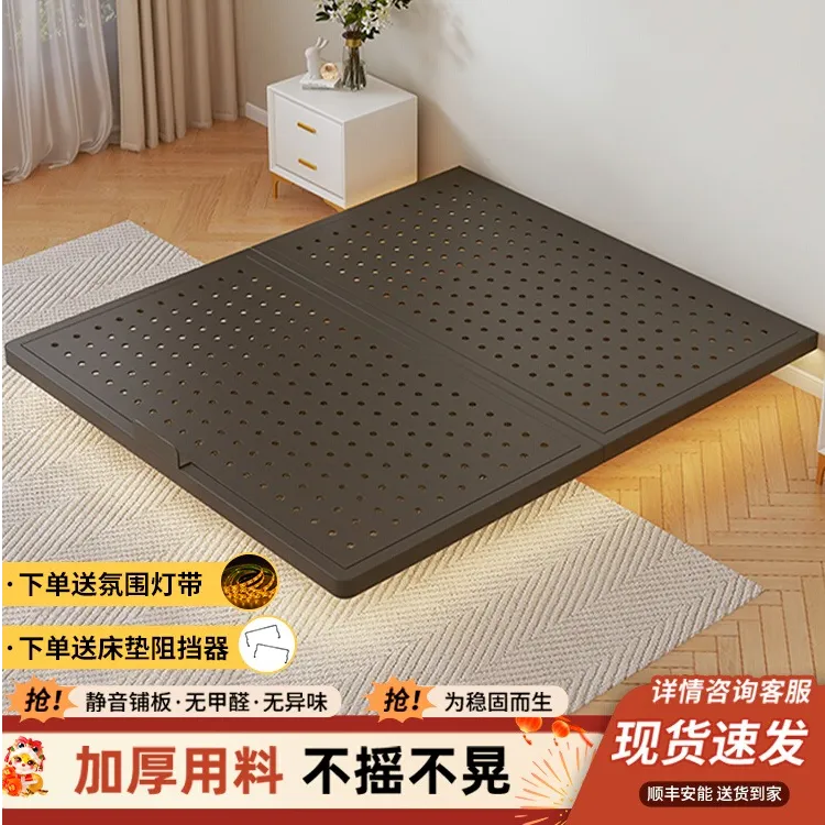 悬浮床铁艺床碳素钢大床1.5米1.8米简约风铁艺床铁架双人床家用床