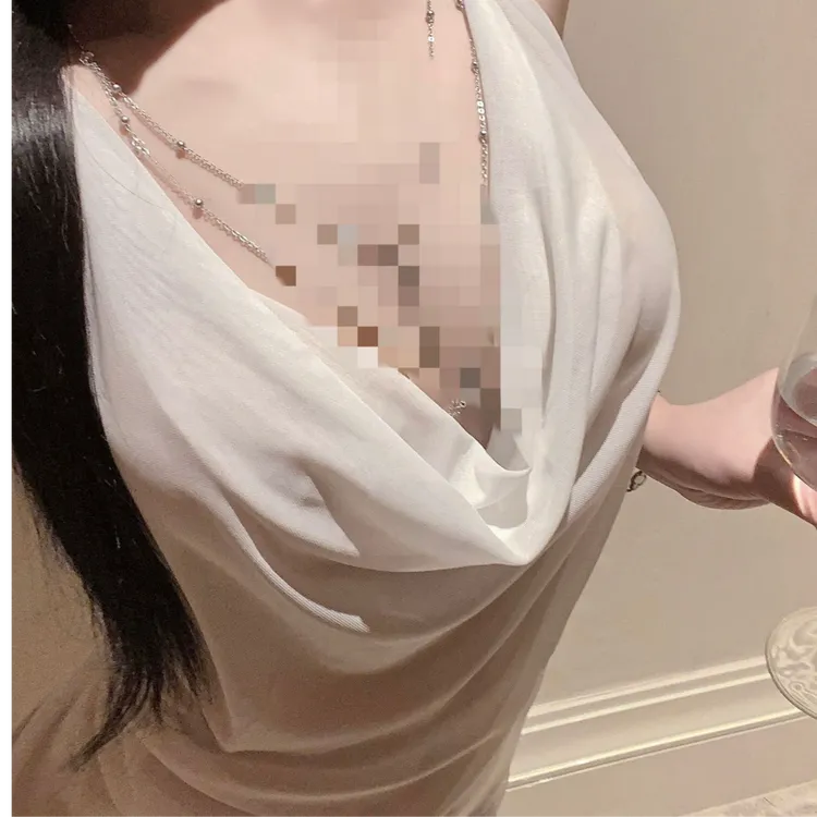 四季通用纯欲挂脖网纱睡裙性感睡裙透气