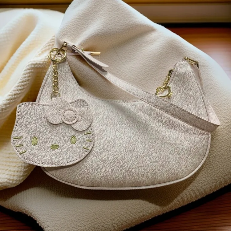 可爱风kt猫单肩包小包包单肩腋下绣花包包女