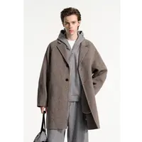 CityDay【楠哥】雾都 雅奢羊毛无性别老钱双面尼中长款大衣 8620