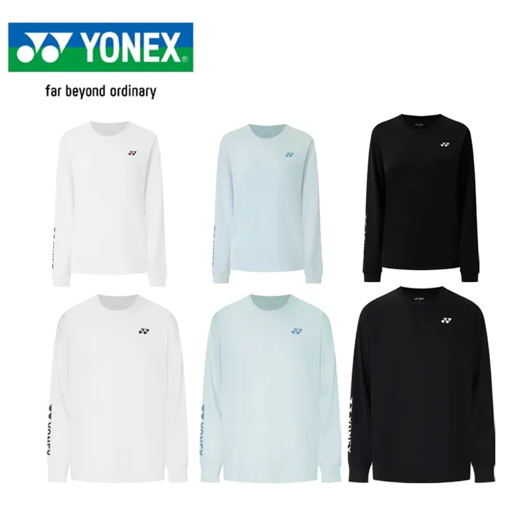 YONEX/尤尼克斯新款运动速干透气羽毛球服男女款短袖T恤印花