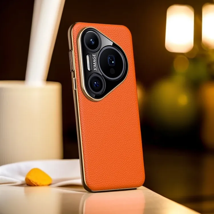 适用华为Pura80手机壳真皮全包P80Pro头层牛皮UItra高档奢华男女