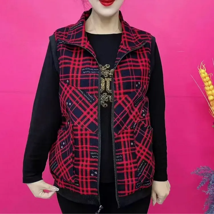 春季新款女装洋气妈妈外穿时尚马甲