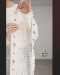 LIURUONAN 25JJ 棉麻金色钉珠薄款领巾发圈