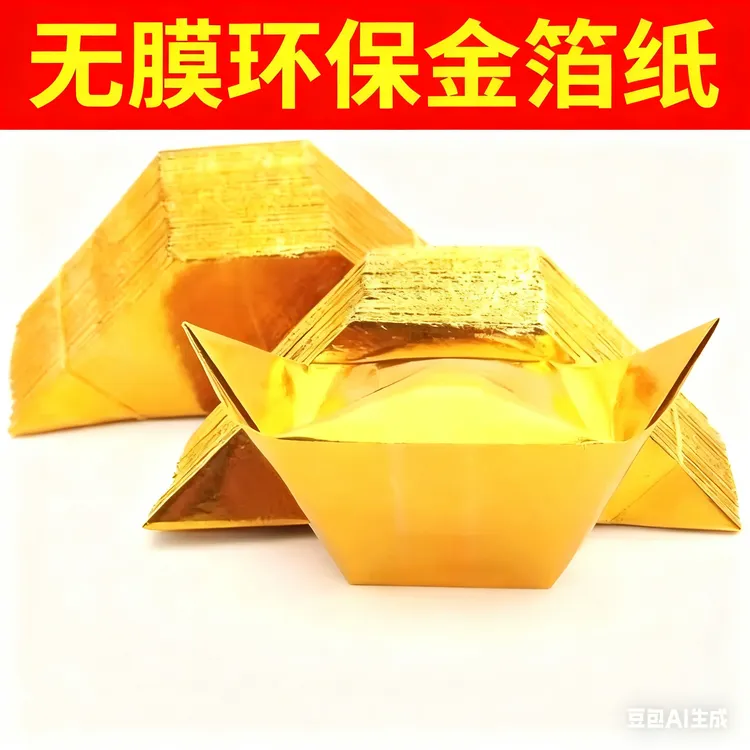 金箔纸十月一寒衣节用品无膜纸金元宝半成品环保纸烧纸送袋子手工