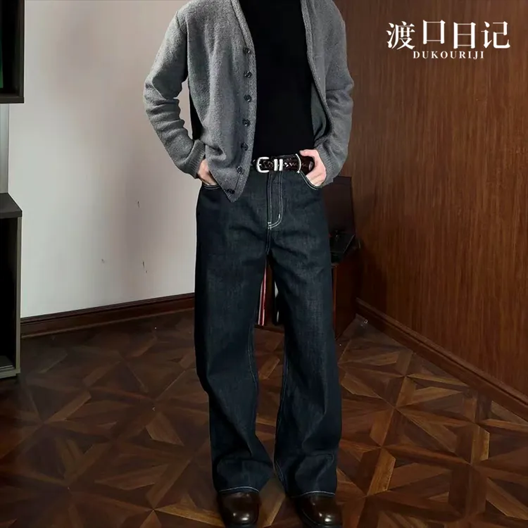 777穿搭新款日本红边赤耳牛仔裤