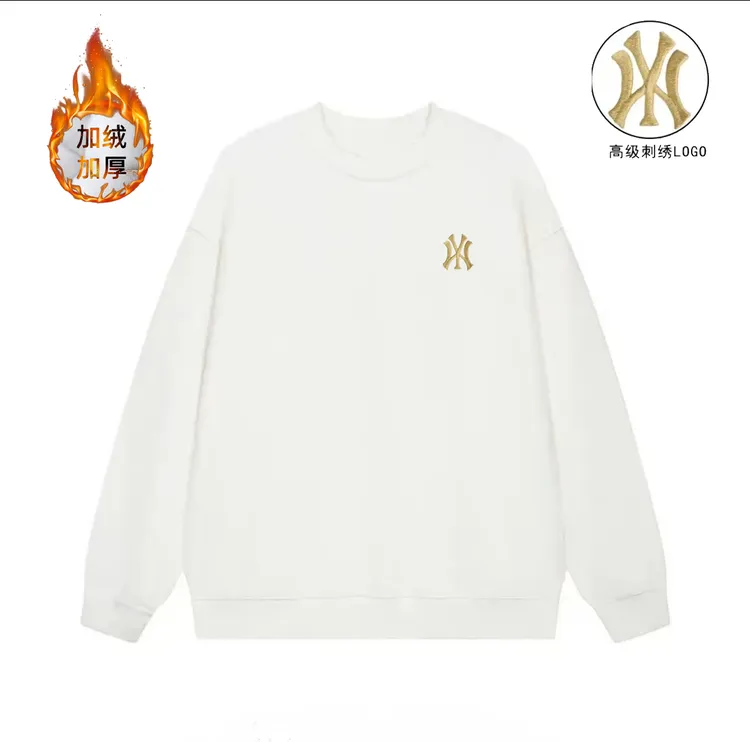 【万针刺绣】加绒加厚男女情侣款青春设计感情侣INS圆领卫衣-WY