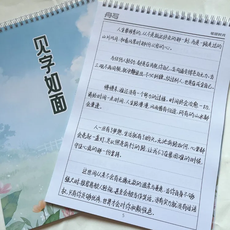「见字如面」活页本语录名人名言A4尺寸手写体练字帖成人硬笔练字