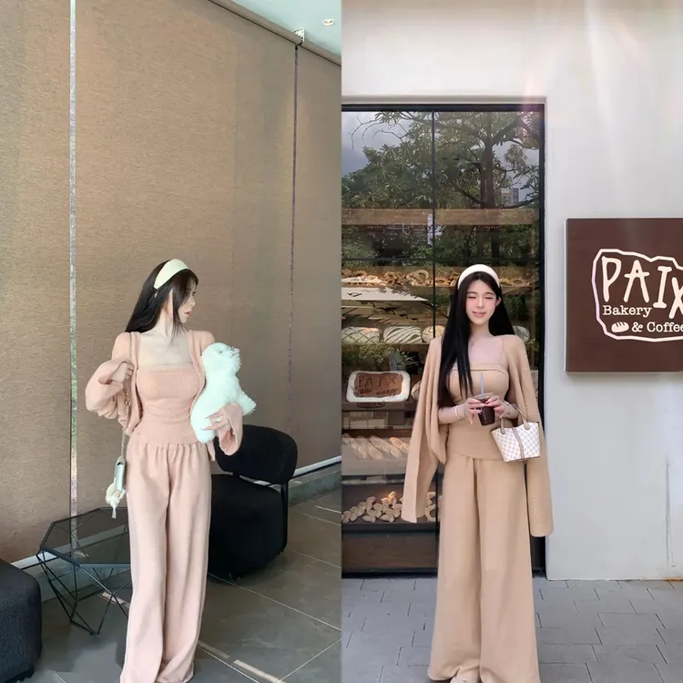 【卷卷专属】显瘦气质针织高腰时尚套装C 9439#
