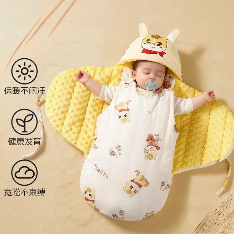 新生儿包被纯棉防踢被睡袋春秋冬季加厚宝宝抱被婴儿防惊跳包裹单