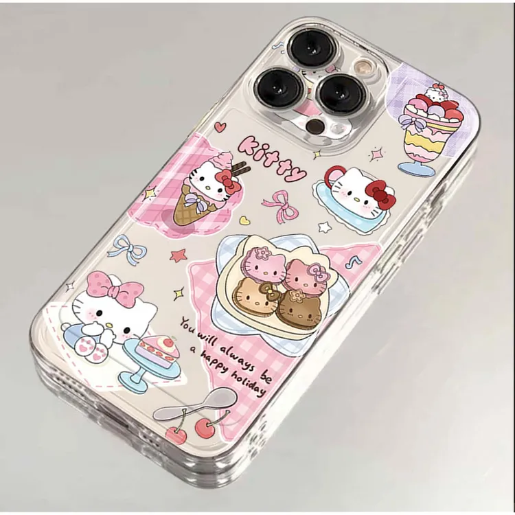 甜品kitty适用iphone1615卡通手机壳苹果13透明12华为vivo小米opp