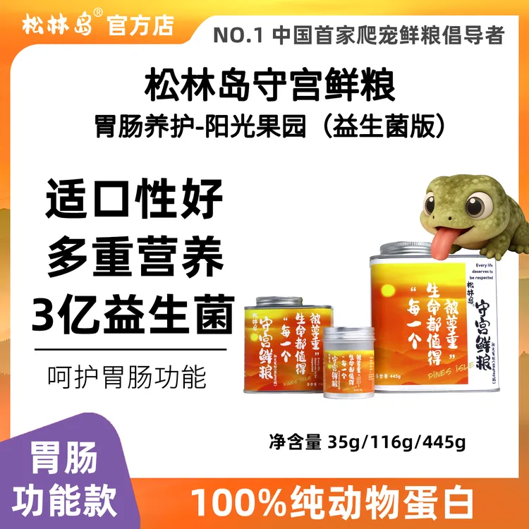 松林岛守宫鲜粮爬宠果泥睫角守宫巨人R属 阳光果园（益生菌版）