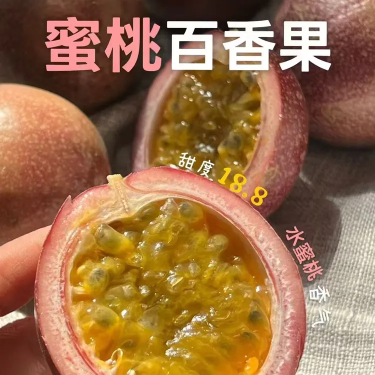 金都3号水蜜桃紫皮百香果当季新鲜大果爆甜多汁现摘现发水果