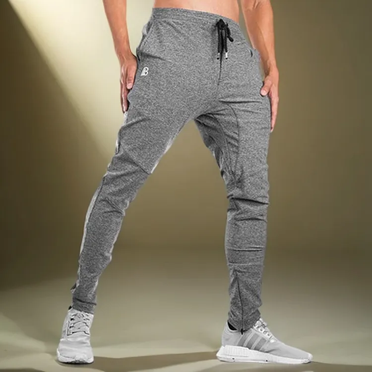 运动长裤子男士夏季薄款跑步健身修身透气休闲卫裤宽松收口束脚裤