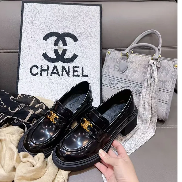 YASMINDAI羊皮自定制一双高端的厚底玛丽珍乐福鞋