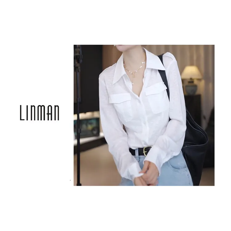 【万达2010】秋季新高级气质翻领拼接片显瘦百搭上衣衬衫LK2503860