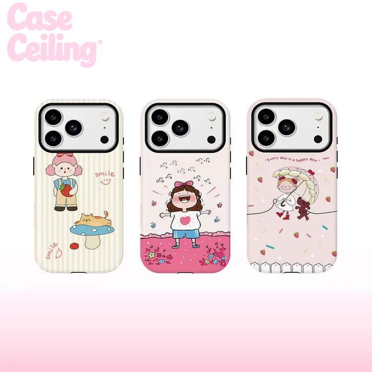 Caseceiling可爱女孩韩国进口菲林二合一适用苹果1716pro手机壳
