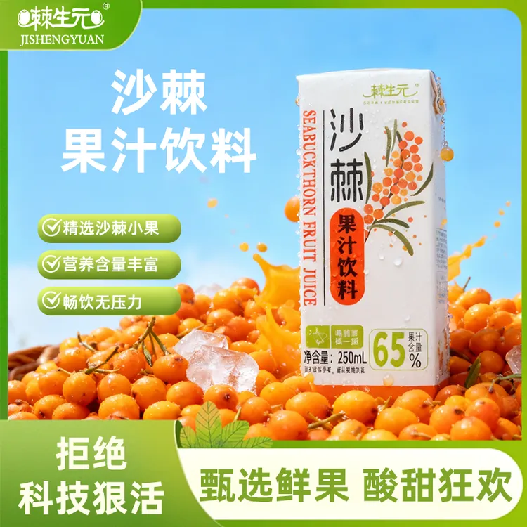 【棘生元】 沙棘果汁饮料小果沙棘汁有机野生好喝营养高VC清爽解腻