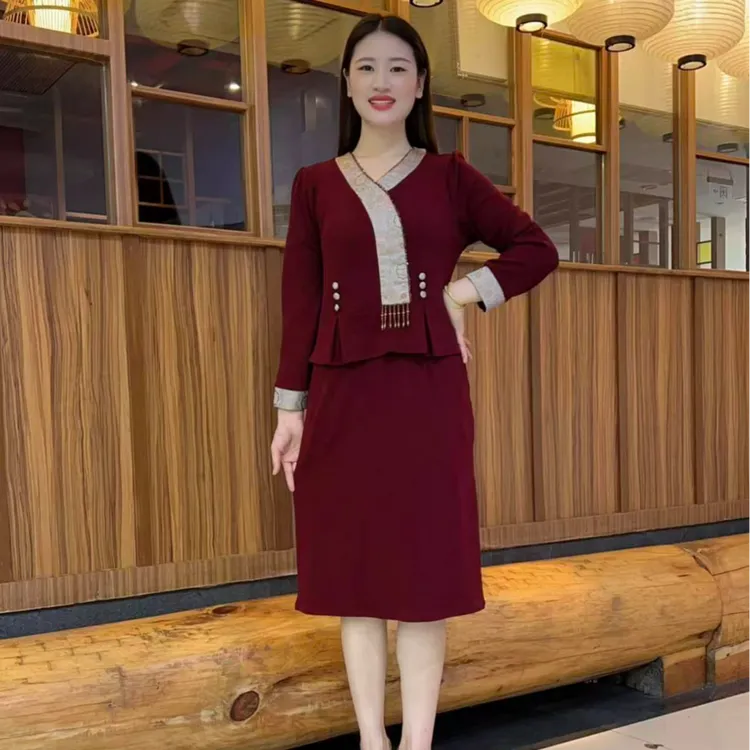 连衣裙2025新款女春秋爆款高端洋气质妈妈喜婆婆婚宴装妈妈礼服裙