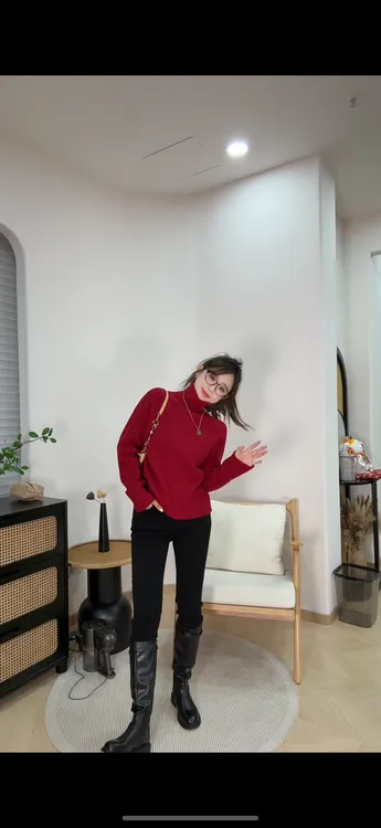 YX七MY20251112新款高领全羊毛毛衣百搭休闲时尚韩版