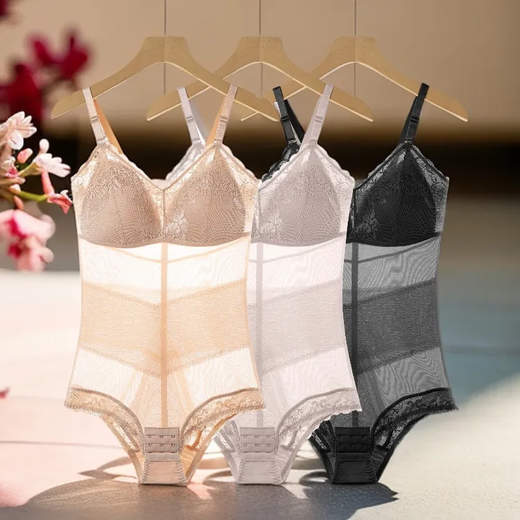 【英总专属】新款吊带女蕾丝打底美背塑身免穿文胸背心束身衣0702