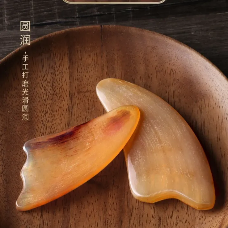 【天然】羊角刮痧刮疗板全身通用疏通经络面部美容-JMZX