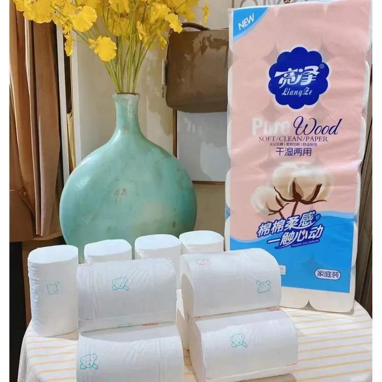 亮泽干湿两用小熊彩印卷纸